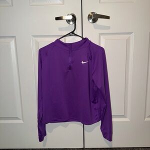 Nike Purple Long Sleeve Quarter-Zip Top